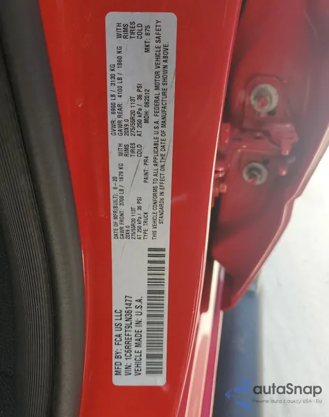 2020 Ram 1500 Big Horn/Lone Star из США, поврежденный, VIN 1C6RREFT9LN361477